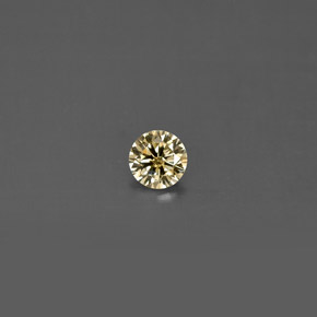 0.14 ct Yellow Diamond Gemstone, Diamond Gem in Diamond-Cut Shape for Sale.