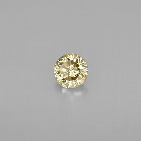 0.23 ct Yellow Diamond Stone, Natural Diamond in Diamond-Cut Shape for Sale