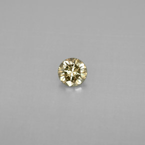 0.20 ct Yellow Diamond Gemstone, Diamond Gem in Diamond-Cut Shape for Sale.