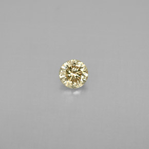0.20 ct Yellow Diamond Gemstone, Diamond Gem in Diamond-Cut Shape for Sale.