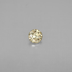 0.20 ct Yellow Diamond Stone, Natural Diamond in Diamond-Cut Shape for Sale