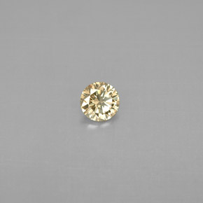 0.19 ct Yellow Diamond Stone, Natural Diamond in Diamond-Cut Shape for Sale