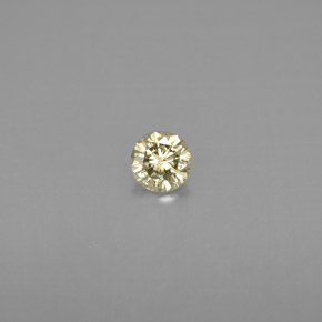 0.17 ct Yellow Diamond Gemstone, Diamond Gem in Diamond-Cut Shape for Sale.