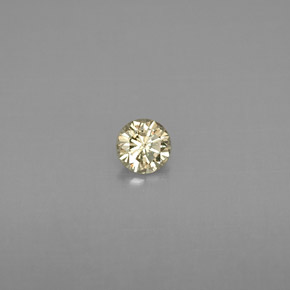 0.17 ct Yellow Diamond Stone, Natural Diamond in Diamond-Cut Shape for Sale