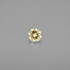 0.22 ct Yellow Diamond Gemstone, Diamond Gem in Diamond-Cut Shape for Sale.