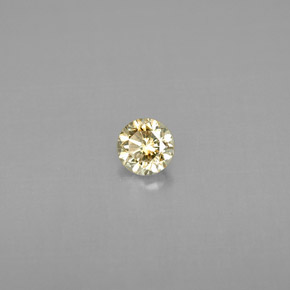 0.22 ct Yellow Diamond Stone, Natural Diamond in Diamond-Cut Shape for Sale