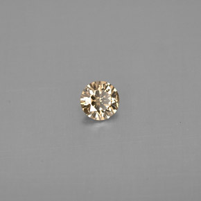 0.17 ct Yellow Diamond Stone, Natural Diamond in Diamond-Cut Shape for Sale