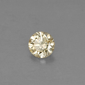 0.22 ct Yellow Diamond Stone, Natural Diamond in Diamond-Cut Shape for Sale
