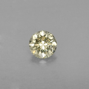 0.22 ct Yellow Diamond Gemstone, Diamond Gem in Diamond-Cut Shape for Sale.