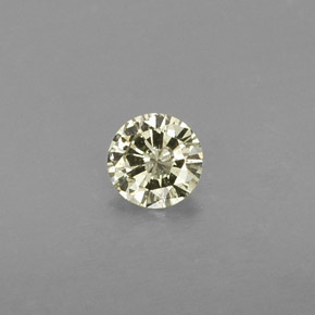 0.19 ct Yellow Diamond Gemstone, Diamond Gem in Diamond-Cut Shape for Sale.