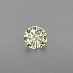 0.19 ct Yellow Diamond Stone, Natural Diamond in Diamond-Cut Shape for Sale