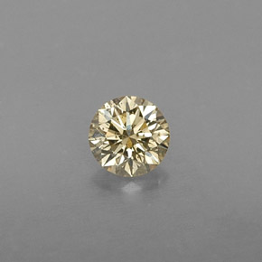 0.24 ct Yellow Diamond Gemstone, Diamond Gem in Diamond-Cut Shape for Sale.