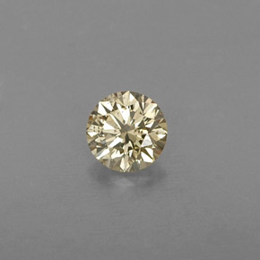 0.24 ct Yellow Diamond Stone, Natural Diamond in Diamond-Cut Shape for Sale