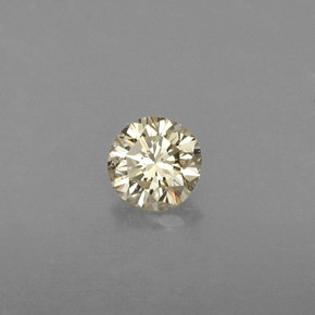 0.21 ct Yellow Diamond Stone, Natural Diamond in Diamond-Cut Shape for Sale