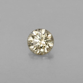 0.25 ct Yellow Diamond Stone, Natural Diamond in Diamond-Cut Shape for Sale