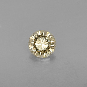 0.22 ct Yellow Diamond Gemstone, Diamond Gem in Diamond-Cut Shape for Sale.