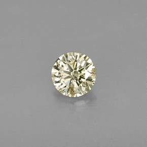 0.21 ct Yellow Diamond Stone, Natural Diamond in Diamond-Cut Shape for Sale