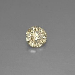 0.18 ct Yellow Diamond Stone, Natural Diamond in Diamond-Cut Shape for Sale