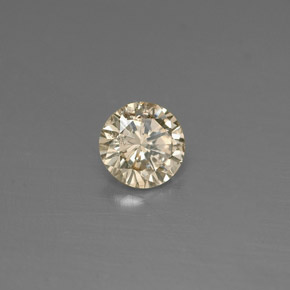 0.17 ct Yellow Diamond Stone, Natural Diamond in Diamond-Cut Shape for Sale
