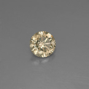 0.18 ct Yellow Diamond Stone, Natural Diamond in Diamond-Cut Shape for Sale