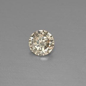 0.17 ct Yellow Diamond Stone, Natural Diamond in Diamond-Cut Shape for Sale