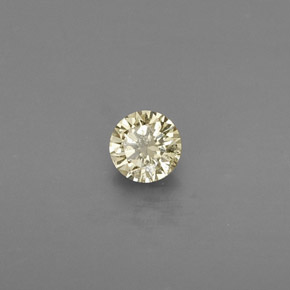 0.13 ct Yellow Diamond Stone, Natural Diamond in Diamond-Cut Shape for Sale