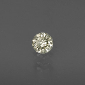 0.19 ct Yellow Diamond Stone, Natural Diamond in Diamond-Cut Shape for Sale
