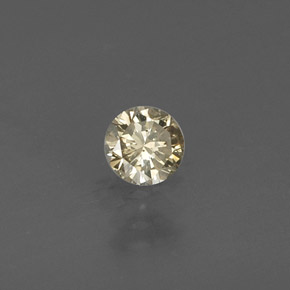 0.17 ct Yellow Diamond Stone, Natural Diamond in Diamond-Cut Shape for Sale