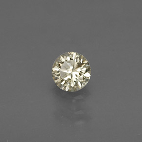 0.18 ct Yellow Diamond Stone, Natural Diamond in Diamond-Cut Shape for Sale