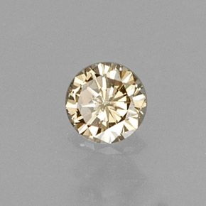 0.14 ct Yellow Diamond Stone, Natural Diamond in Diamond-Cut Shape for Sale