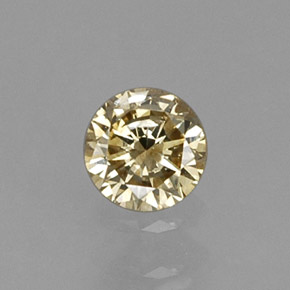 0.20 ct Yellow Diamond Gemstone, Diamond Gem in Diamond-Cut Shape for Sale.