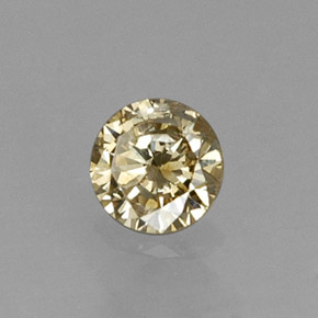 0.20 ct Yellow Diamond Stone, Natural Diamond in Diamond-Cut Shape for Sale