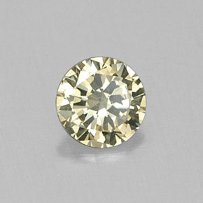 0.13 ct Yellow Diamond Stone, Natural Diamond in Diamond-Cut Shape for Sale