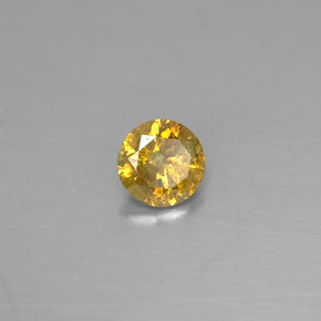 0.28 ct Yellow Diamond Stone, Natural Diamond in Diamond-Cut Shape for Sale