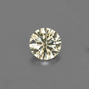 0.17 ct Yellow Diamond Gemstone, Diamond Gem in Diamond-Cut Shape for Sale.