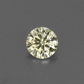 0.17 ct Yellow Diamond Gemstone, Diamond Gem in Diamond-Cut Shape for Sale.