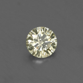 0.17 ct Yellow Diamond Stone, Natural Diamond in Diamond-Cut Shape for Sale