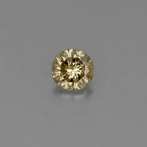0.20 ct Yellow Diamond Gemstone, Diamond Gem in Diamond-Cut Shape for Sale.