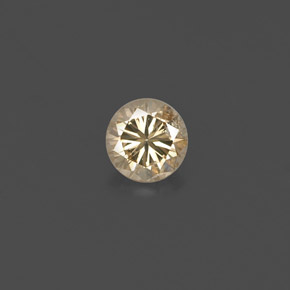 0.18 ct Yellow Diamond Gemstone, Diamond Gem in Diamond-Cut Shape for Sale.