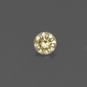 0.13 ct Yellow Diamond Gemstone, Diamond Gem in Diamond-Cut Shape for Sale.