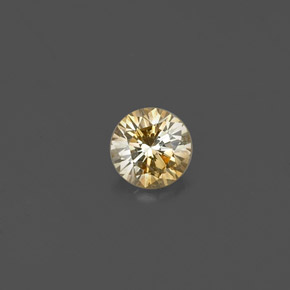 0.17 ct Yellow Diamond Gemstone, Diamond Gem in Diamond-Cut Shape for Sale.