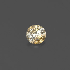 0.17 ct Yellow Diamond Stone, Natural Diamond in Diamond-Cut Shape for Sale