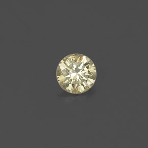 0.15 ct Yellow Diamond Stone, Natural Diamond in Diamond-Cut Shape for Sale