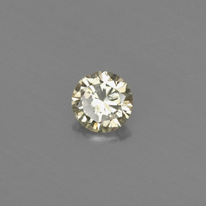 0.19 ct Yellow Diamond Stone, Natural Diamond in Diamond-Cut Shape for Sale