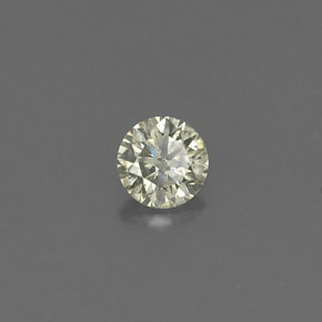 0.18 ct Yellow Diamond Stone, Natural Diamond in Diamond-Cut Shape for Sale