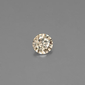 0.13 ct Yellow Diamond Stone, Natural Diamond in Diamond-Cut Shape for Sale