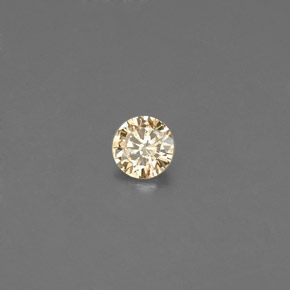 0.07 ct Yellow Diamond Stone, Natural Diamond in Diamond-Cut Shape for Sale