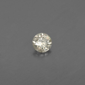 0.08 ct Yellow Diamond Stone, Natural Diamond in Diamond-Cut Shape for Sale