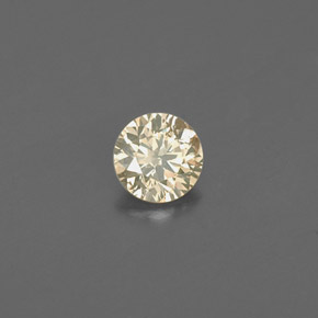 0.14 ct Yellow Diamond Stone, Natural Diamond in Diamond-Cut Shape for Sale