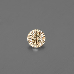 0.09 ct Yellow Diamond Gemstone, Diamond Gem in Diamond-Cut Shape for Sale.